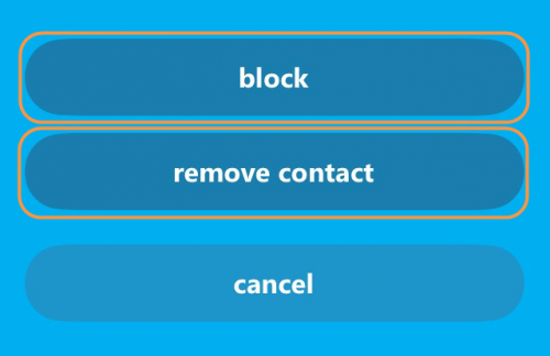 Удаление контакта в Skype на iOS