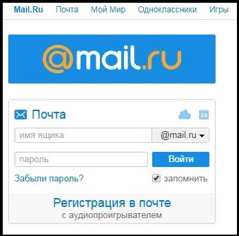 Вход в почту Mail.ru